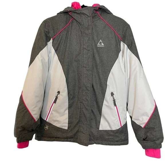 Gerry Gray White & Pink Girls Winter Ski Jacket Size XL(16) or Woman’s S… - Picture 1 of 16